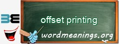 WordMeaning blackboard for offset printing